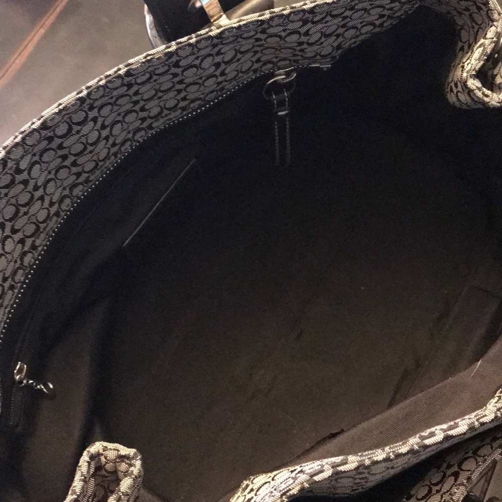 Authentic Coach Large Black Monogram Shoulder Bag - image 5